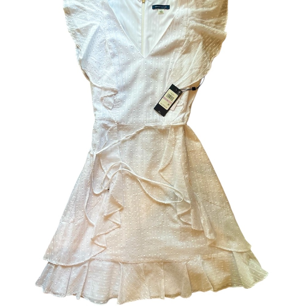 Tommy Hilfiger White Ruffled Wrap Sundress